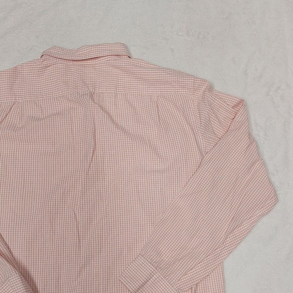 J Crew Shirt Men's Size XL Orange White Plaid Button Down Long Sleeve Casual - Picture 11 of 12